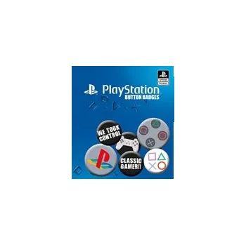 Placka Playstation: Set 6 placek (průměr 2,5 cm 3,2 cm)