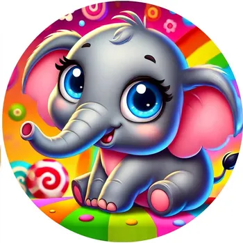 Jedlá dekorace na dort Jedlý papír slůně