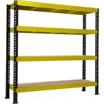 Nekonečný průmyslový regál Trestles RNC 2000x2400x800, nosnost 3200 kg, 4 police Barva: žluto-černá