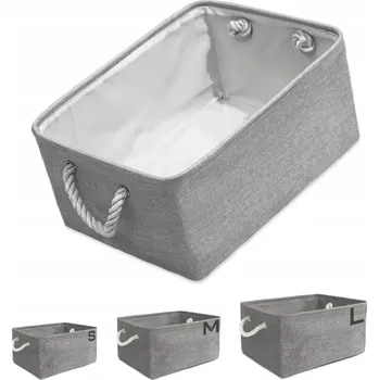 Úložný box Sada 3x organizérů (S, M, L), úložných košů, organizérů - šedá barva