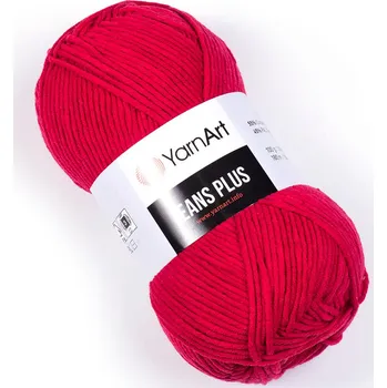Příze Yarn Art Jeans Plus 51 tmavší červená
