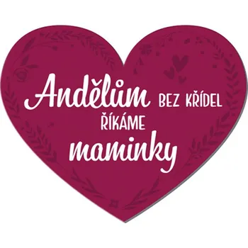 Cedulka na dveře ve tvaru srdce - Maminka
