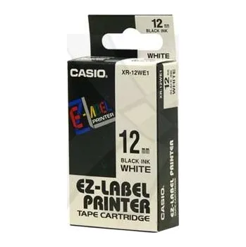 Pásek do tiskárny Páska do tiskárny štítků Casio XR-12WE1 12mm černý tisk/bílý podklad