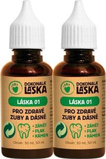 Dokonalá láska LÁSKA 01 Pro zdravé zuby a dásně psů 100 ml