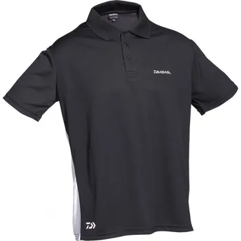 Rybářské oblečení Daiwa Polotriko D-VEC Poloshirt Black - M