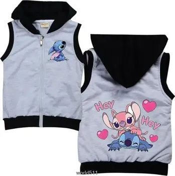Chlapecký svetr Lilo & Stitch Dětská podzimní/jarní vesta s motivem "Lilo & Stitch " - potisk Hey Hey (2-15 let) Barva: šedá - Hey Hey, Velikost: 130/7-8 let