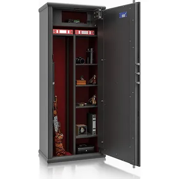 Trezor Metalk Luxusní skříň na pět zbraní Araldo kombi, black/white