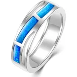 NUBIS® Stříbrný prsten s modrým opálem - velikost 52 - NB-5103-OP05-52