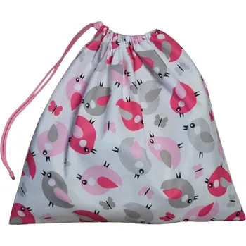 Školní sáček Šatoli.cz Bavlněný pytlík na bačkory 33x36 cm Ptáčci