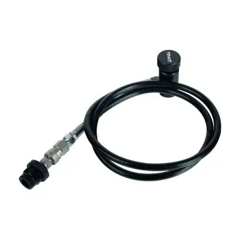 Airsoft HPA rovná hadice se šroubením - Černá