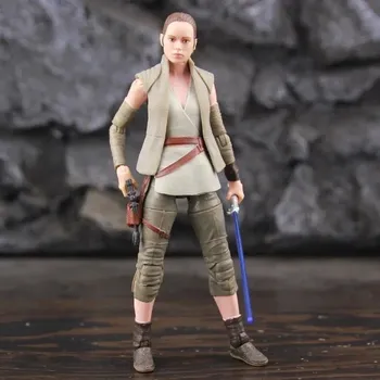 Star Wars akční figurky 6" set Luke, Rey, Leia - Rey (žádný plášť)