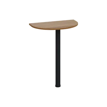 Stolová podnož BJD 1 - 60 přístavba jednací, kovová podnož černá, síla desky 18 mm, široká 600 mm, ořech světlý