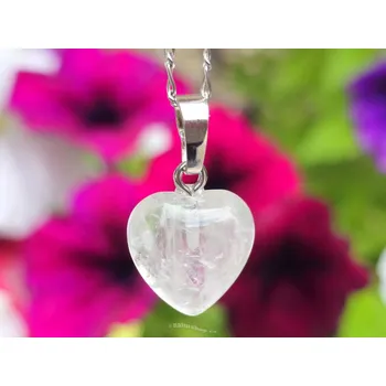 Přívěsek Křišťál přívěsek malé srdce 15 mm bižuterní úchyt