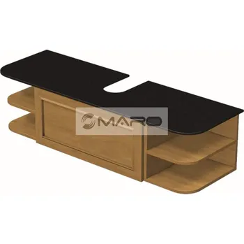 Koupelnový nábytek Smart50 Grifel Skříňka pod umyvadlovou mísu, s 1 zásuvkou, s výřezem U, závěsná, odklad L/P, 144 x 35,2 x 50 cm, světle hnědá, GRIF1 140 1Z RAD L/P 231