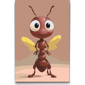 Vymalujsisam Malování podle čísel - Mravenec pro děti 20x30cm Pouze srolované plátno