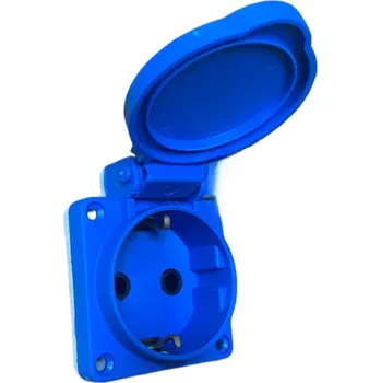 Elektrická zásuvka Zásuvka vestavná 1x16A modrá IP44 SCHUKO - CP, IP54