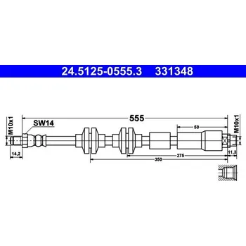 Brzdová hadice Brzdová hadice ATE 24.5125-0555.3