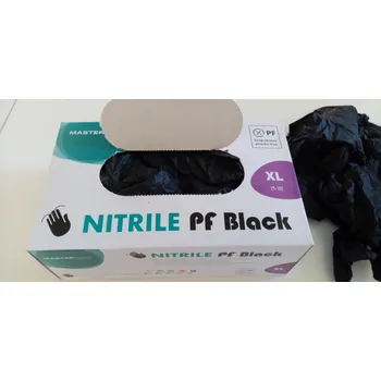 Vyšetřovací rukavice Blue-Car Nitrilové rukavice černé Velikost: XL