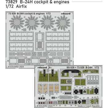 Plastikový model Eduard 1/72 B-24H cockpit & engines (AIRFIX)