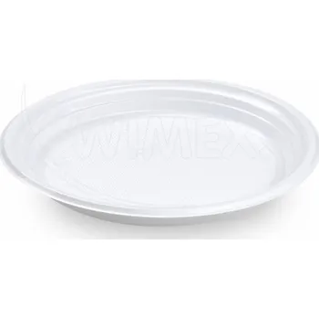 Jednorázové nádobí Talíř (PP) Reware Diner vratný bílý Ø22cm [100 ks] (48024)