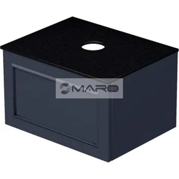 Koupelnový nábytek Smart50 Grifel Skříňka pod umyvadlovou mísu, s 1 zásuvkou, s výřezem O, závěsná, 59 x 36,2 x 50 cm, modrá, GRIF2 60 1Z 410