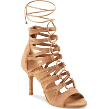 Dámská sálová obuv Rummos,Taneční obuv na bachatu BACHATA/80, tělový semiš 35