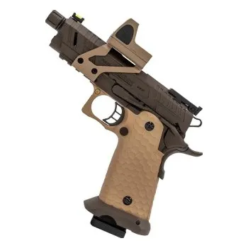 Airsoftová zbraň Vorsk CS Hi-Capa Vengeance Compact + BDS - Tan/Bronze