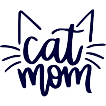 Samolepící bloček Samolepka na auto Kočičí máma - černá, bílá Barva: černá (na světlé auto)