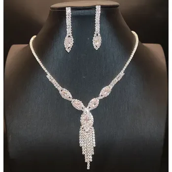 Souprava šperků B-TOP Slavnostní souprava se zirkony Silver - postříbřená