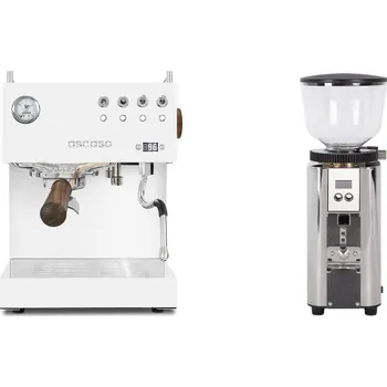 Kávovar Ascaso Steel DUO PID, White&Wood + ECM C-Automatik 54