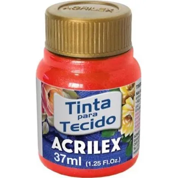 Speciální výtvarná barva Acrilex Barva na textil 37ml - metalická ohnivě červená 507
