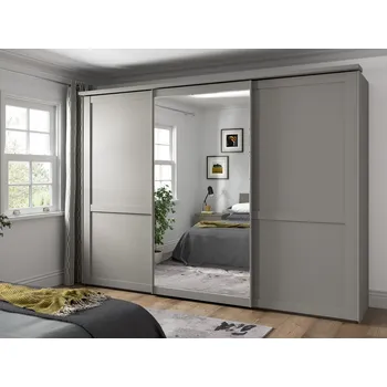 Šatní skříň Šatní skříň s posuvnými dveřmi MARLOW Kieselgrau