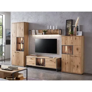 Obývací stěna Nábytek do obývacího pokoje FLORA II dub bělený