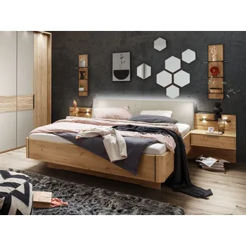 Postel Postel CADIZ dub bianco/champagner plocha spaní 180x200 cm