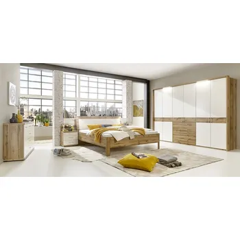 Ložnicová sestava Ložnice PADUA alpská bílá/dub