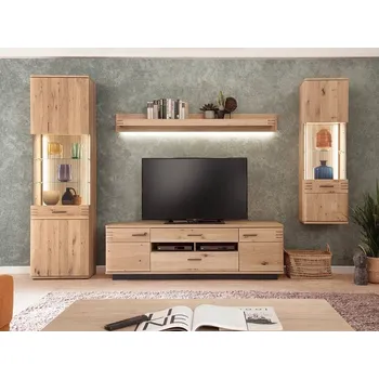 Obývací stěna Nábytek do obývacího pokoje SALVADOR II dub sukatý bělený