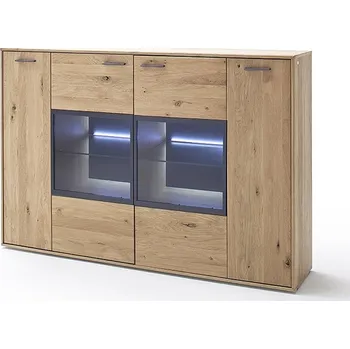 Komoda Kredenc 05 PORTLAND dub bělený sukatý