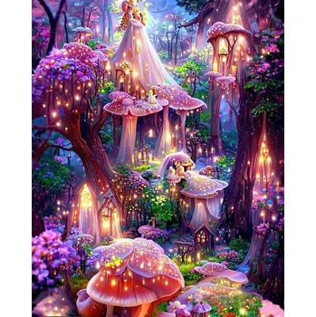 Diamantové malování Čína Diamantové malování - motivy ze "snového lesa"- hranaté diamanty I Barva: D, Rozměry (cm): 20x25 cm