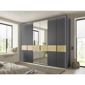 Šatní skříň Šatní skříň ACAPULCO grafit/zrcadla