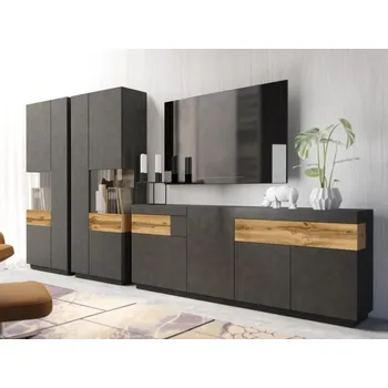 Komoda Nábytek do obývacího pokoje SILKE III matera/dub wotan