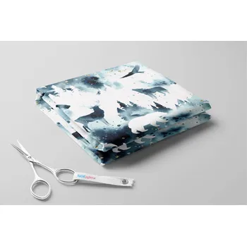 Fleece antipiling, Zasněžený les se zlatou