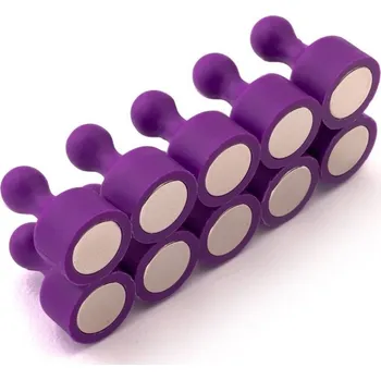 Dekorativní magnet Magnetické figurky M7 fialové, 10 ks, 12 × 20 mm