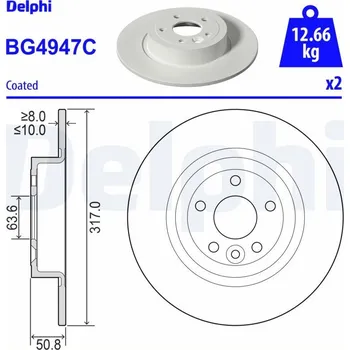 Brzdový kotouč Brzdový kotouč DELPHI BG4947C