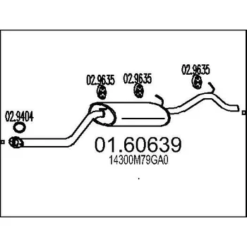 Tlumič výfuku Zadní tlumič výfuku MTS 01.60639