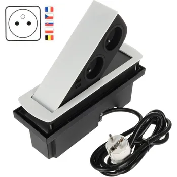 Elektrická zásuvka SFL Výklopná elektrická zásuvka CIZO 2x230 + 2xUSB - FRENCH / Bílá matná