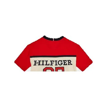 Oblečení a móda Tommy Hilfiger T-Shirt Varsity Tee S/S KB0KB08676 Červená Regular Fit 12Y