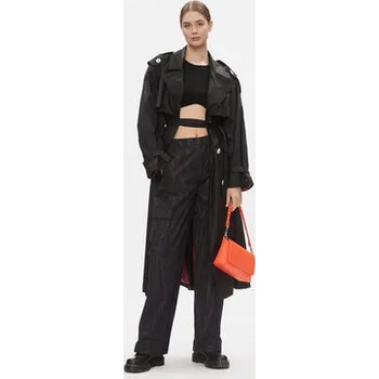 Pánské kalhoty Calvin Klein Jeans Kalhoty z materiálu Loose Logo Aop Cargo Pant J20J222596 Černá Regular Fit M