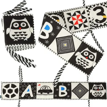 Hračka pro nejmenší Vzdělávací brožura smyslový chránič postýlky sova