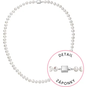 Náušnice Perlový náhrdelník z říčních perel se zapínáním z bílého 14 karátového zlata 822001.1/9268B bílý
