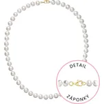 Perlový náhrdelník z říčních perel se zapínáním ze 14 karátového zlata 922003.1/9260 bílý